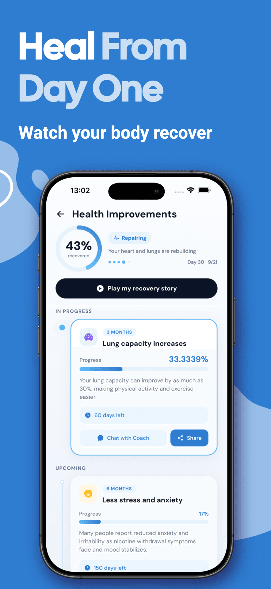 QuitNic app: Watch your body recover